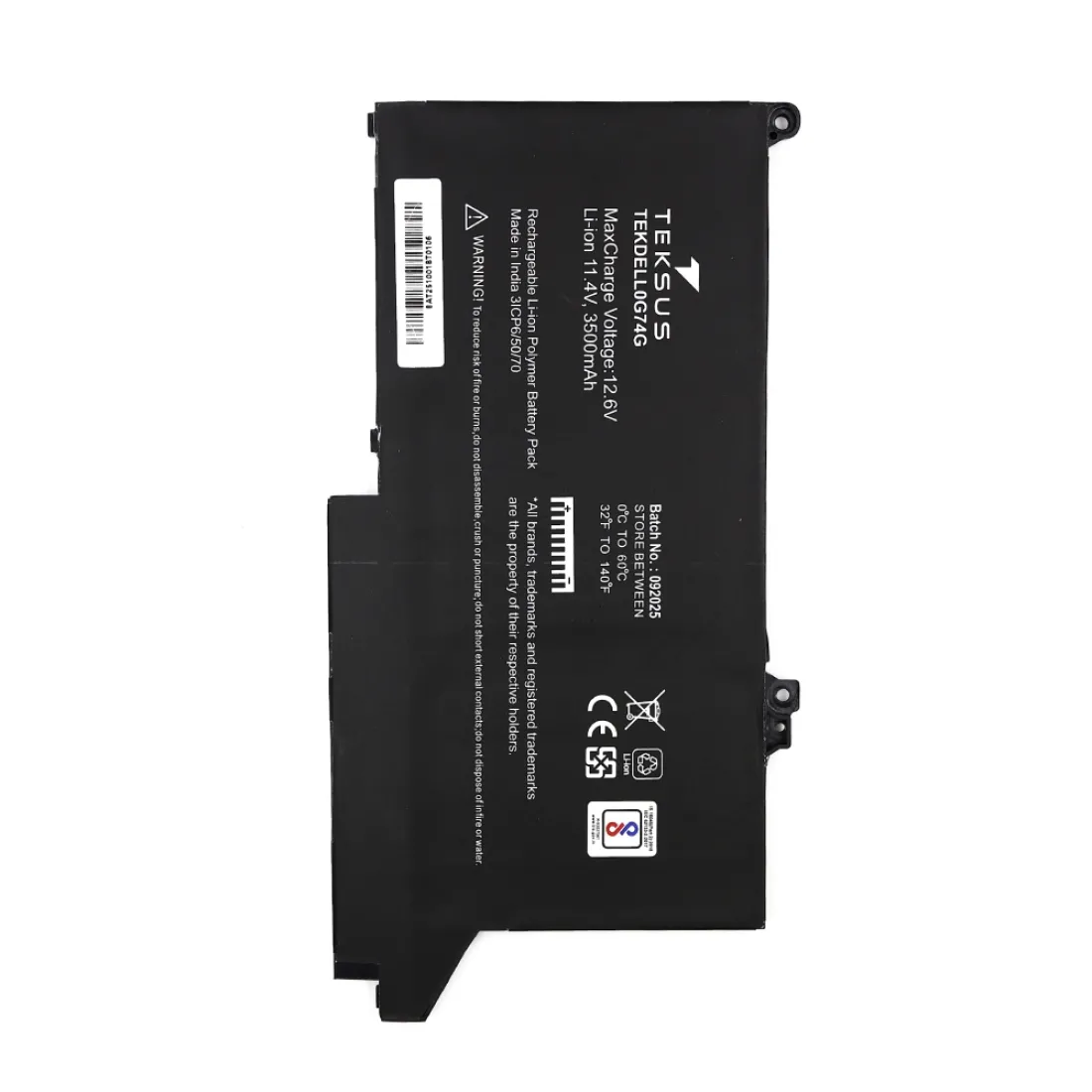 Teksus Laptop Battery Compatible For Dell 0G74G | E7280 - Image 3