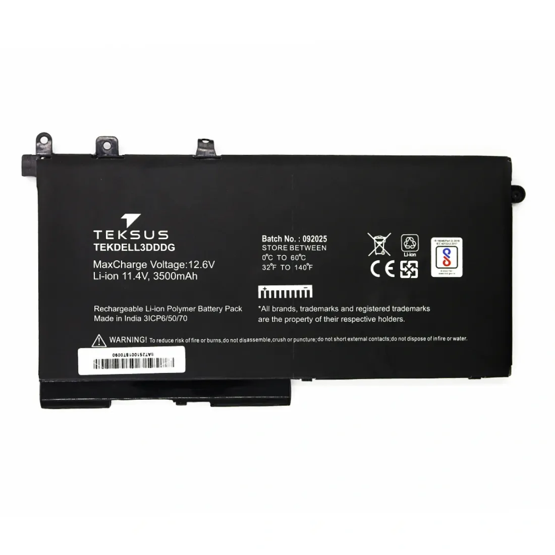 Teksus Laptop Battery Compatible For Dell Latitude 5480 | 5580 | 3DDDG - Image 2