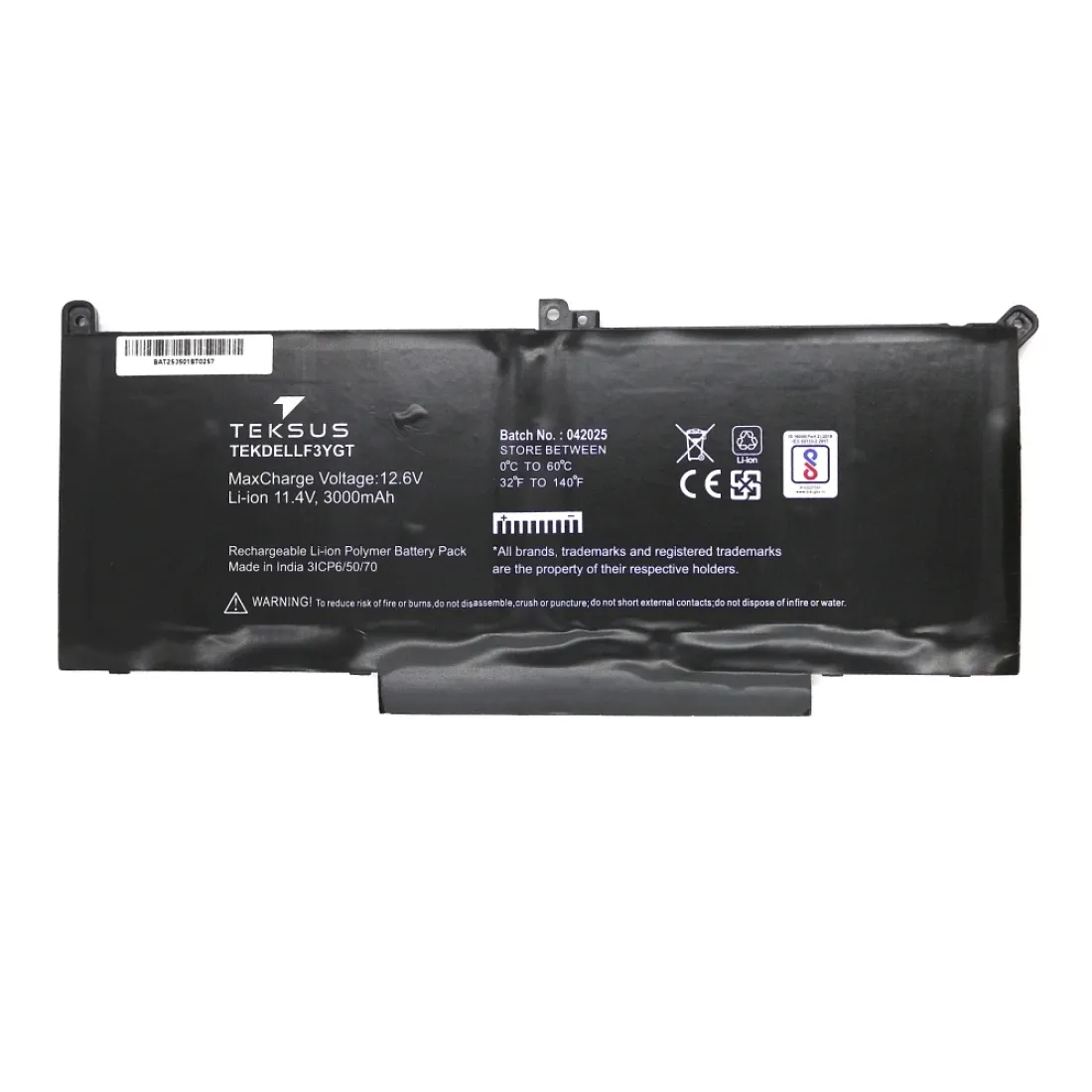 Teksus Laptop Battery Compatible For Dell Latitude 7480 | 7490 | F3YGT - Image 2