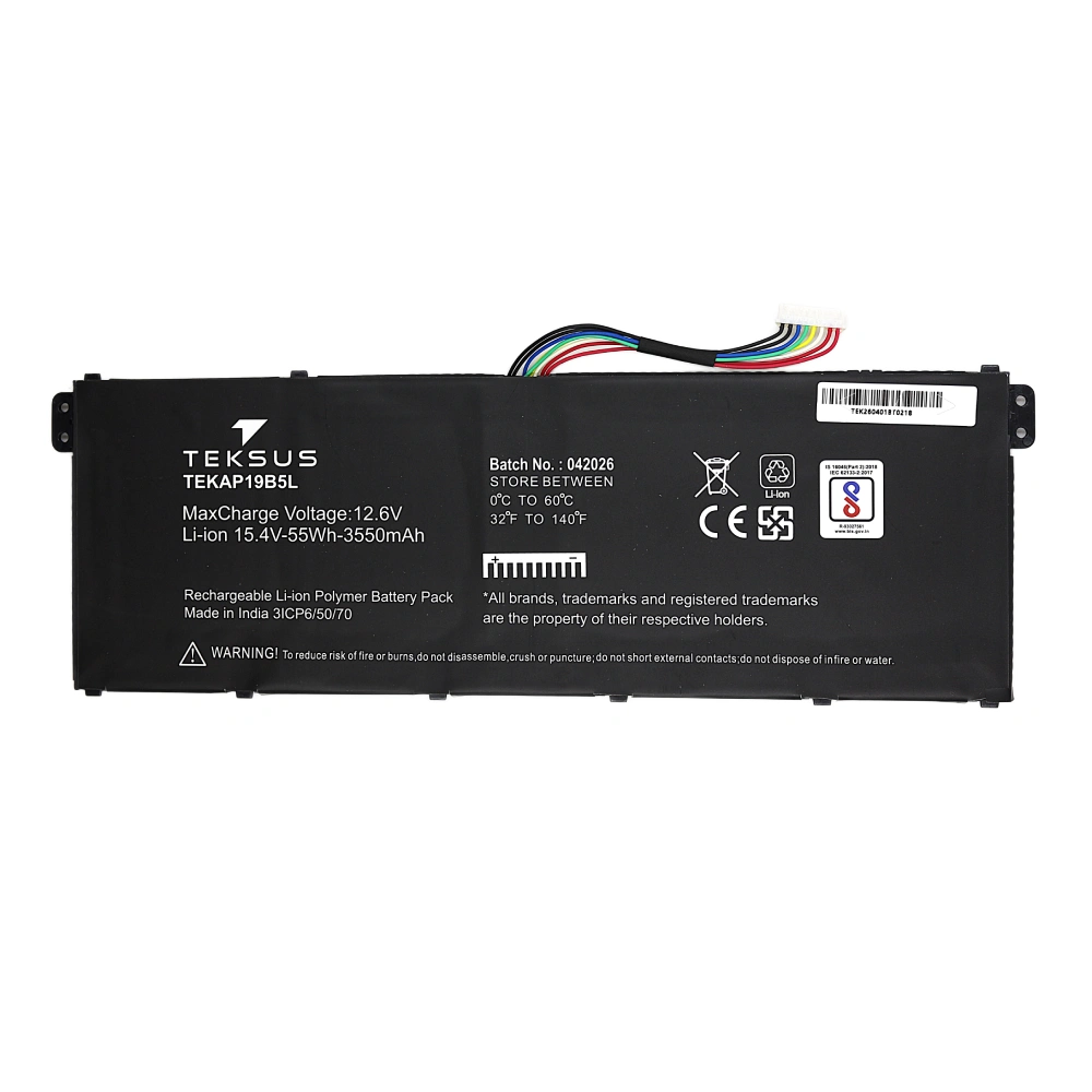Teksus Laptop Battery Compatible For ACER ASPIRE V5 A515-43 - AP19B5L