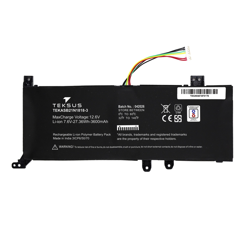 Teksus Laptop Battery Compatible For Asus B21N1818-3 2C