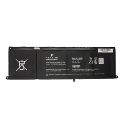Teksus Laptop Battery Compatible For Dell Inspiron 15 5510 - V6W33 4C