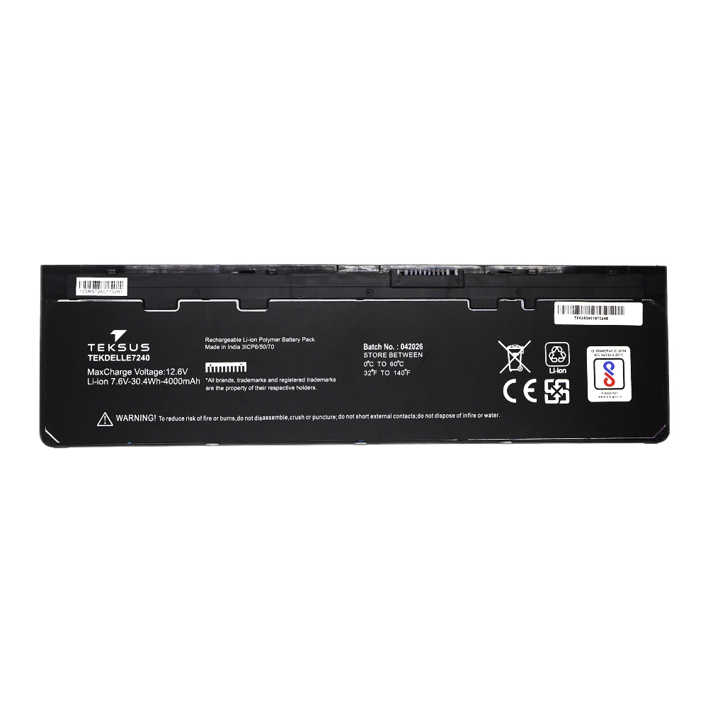 Teksus Laptop Battery Compatible For Dell Latitude E7240 - E7250