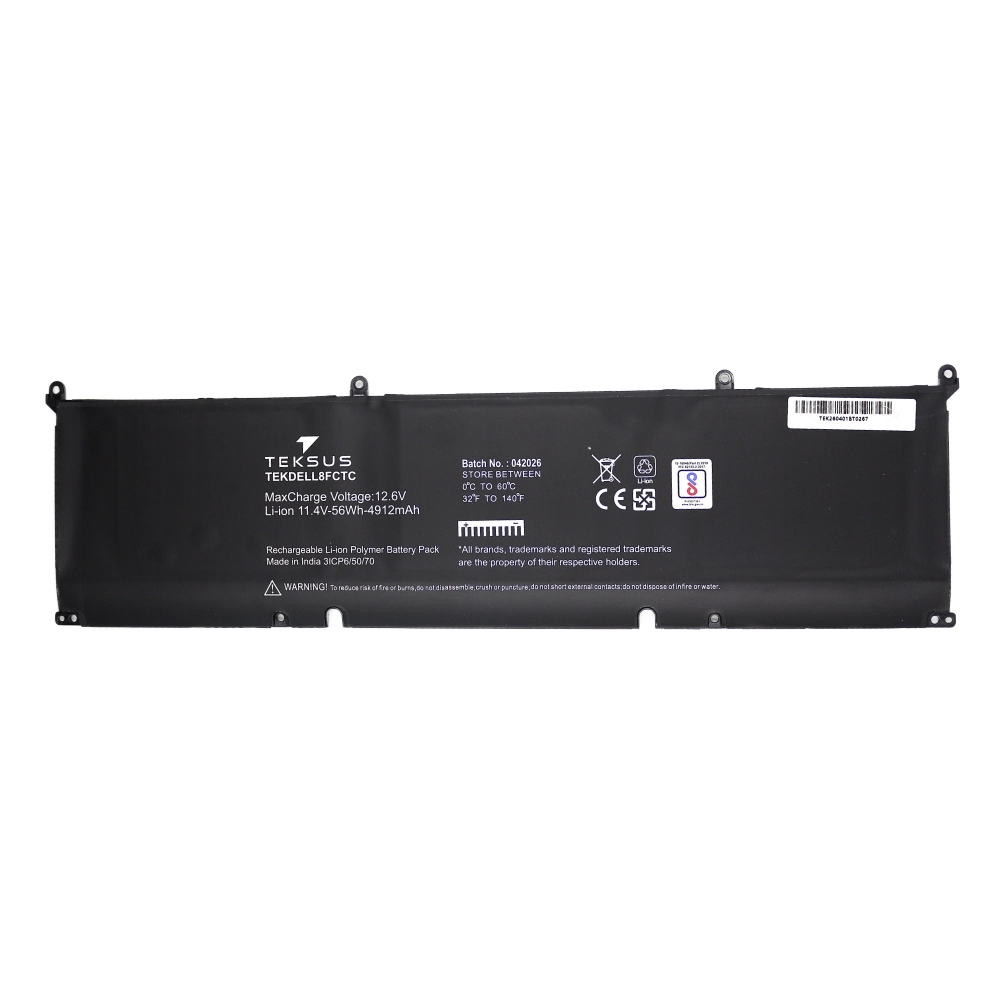 Teksus Laptop Battery Compatible For Dell XPS 15 9500 - 8FCTC 3C