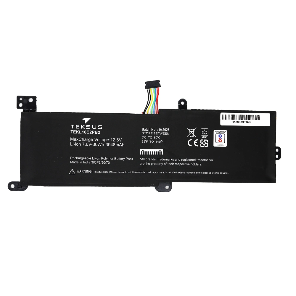 Teksus Laptop Battery Compatible For Lenovo Ideapad L16C2PB2 2C