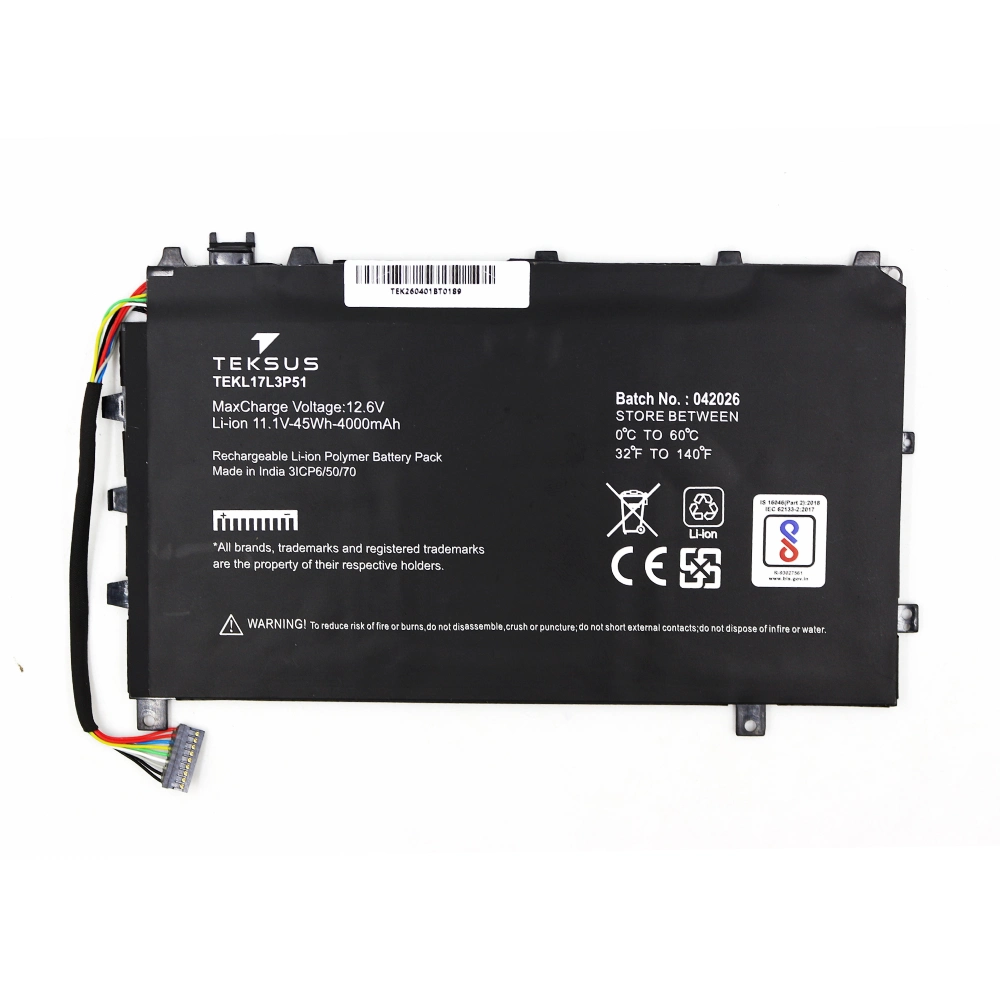 Teksus Laptop Battery Compatible For Lenovo ThinkPad L17L3P51 3C