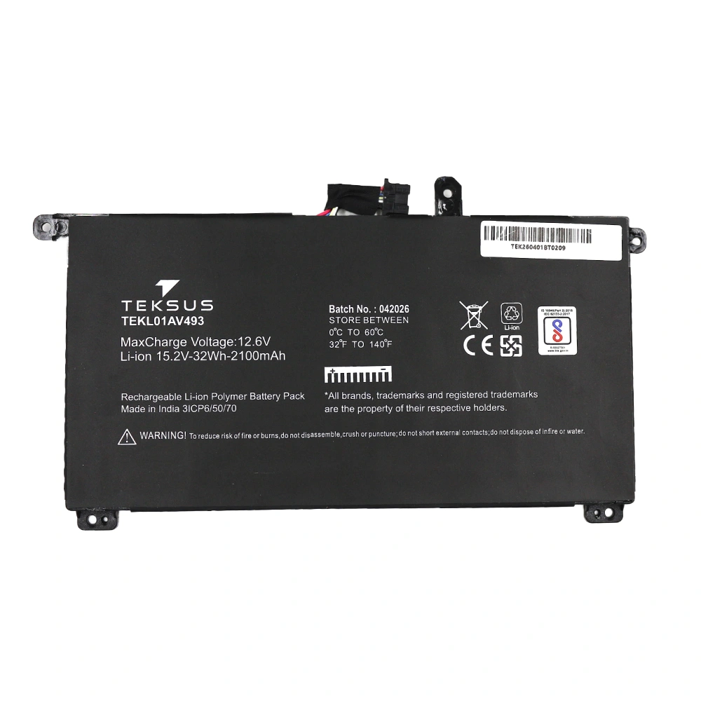 Teksus Laptop Battery Compatible For Lenovo ThinkPad T570 - 01AV493 4C