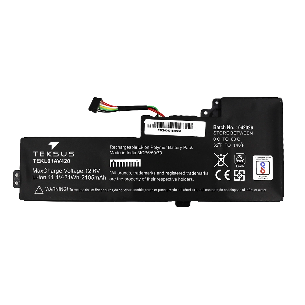 Teksus Laptop Battery Compatible For Lenovo Thinkpad T480 - 01AV420 3C