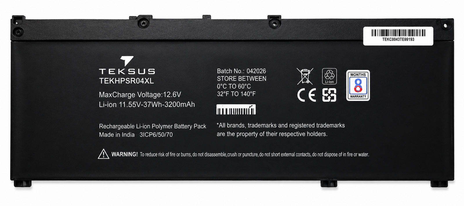 Teksus Laptop Battery Compatible For HP SR04XL SR03